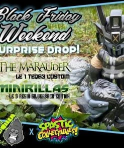 Cheap 𧨠Spastic Pops Custom LE1 Teq63 "The Marauder" & LE5 Resin Silverback Edition "Mini Rillas" By Playful Gorilla X Spastic Collectibles FREE US SHIPPING π― 18 Spastic Pops Custom LE1 Teq63