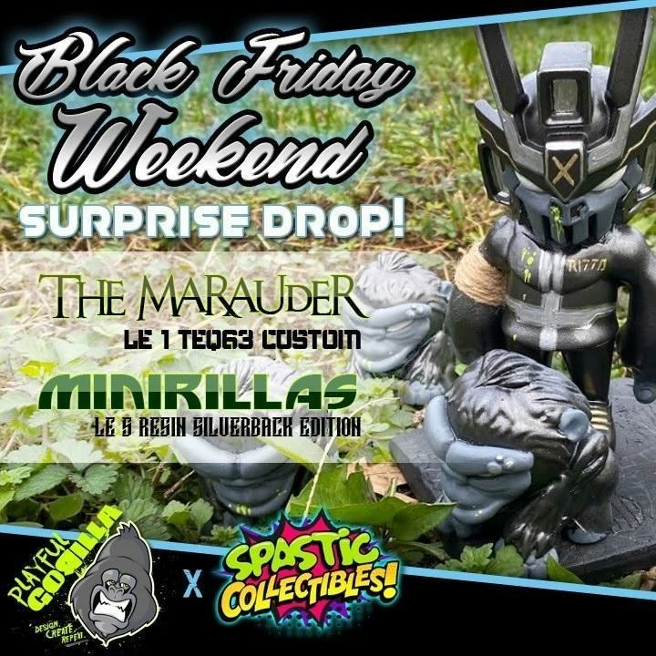 Cheap 𧨠Spastic Pops Custom LE1 Teq63 "The Marauder" & LE5 Resin Silverback Edition "Mini Rillas" By Playful Gorilla X Spastic Collectibles FREE US SHIPPING π― 4 Spastic Pops Custom LE1 Teq63 "The Marauder" & LE5 Resin Silverback Edition "Mini Rillas" By Playful Gorilla X Spastic Collectibles FREE US SHIPPING