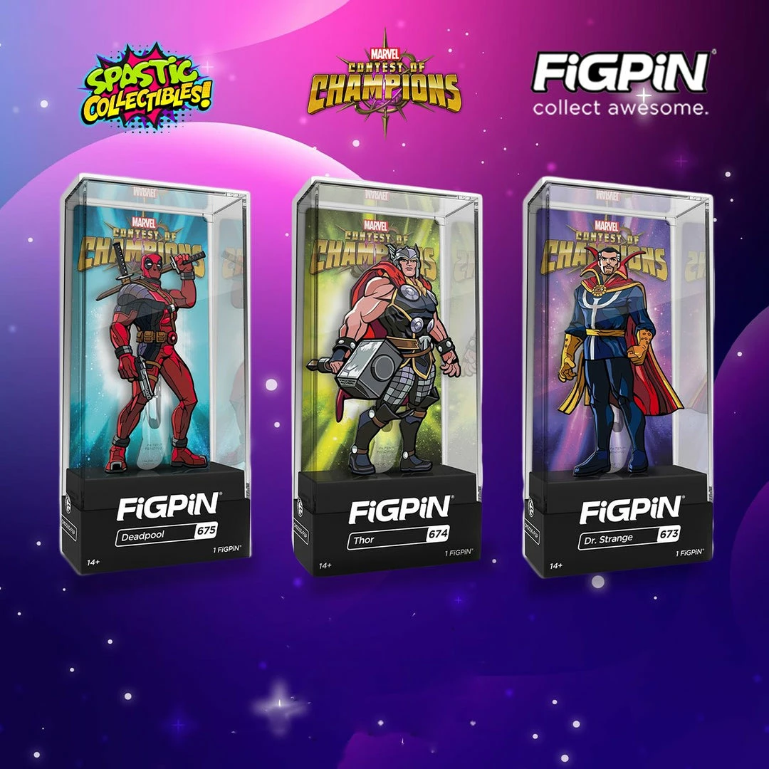 Best Sale π₯° Spastic Pops FiGPiN Classic MARVEL'S CONTEST OF CHAMPIONS - Set Of 3 (1ST EDITION LE2K) π 3 Spastic Pops FiGPiN Classic MARVEL'S CONTEST OF CHAMPIONS - Set Of 3 (1ST EDITION LE2K)