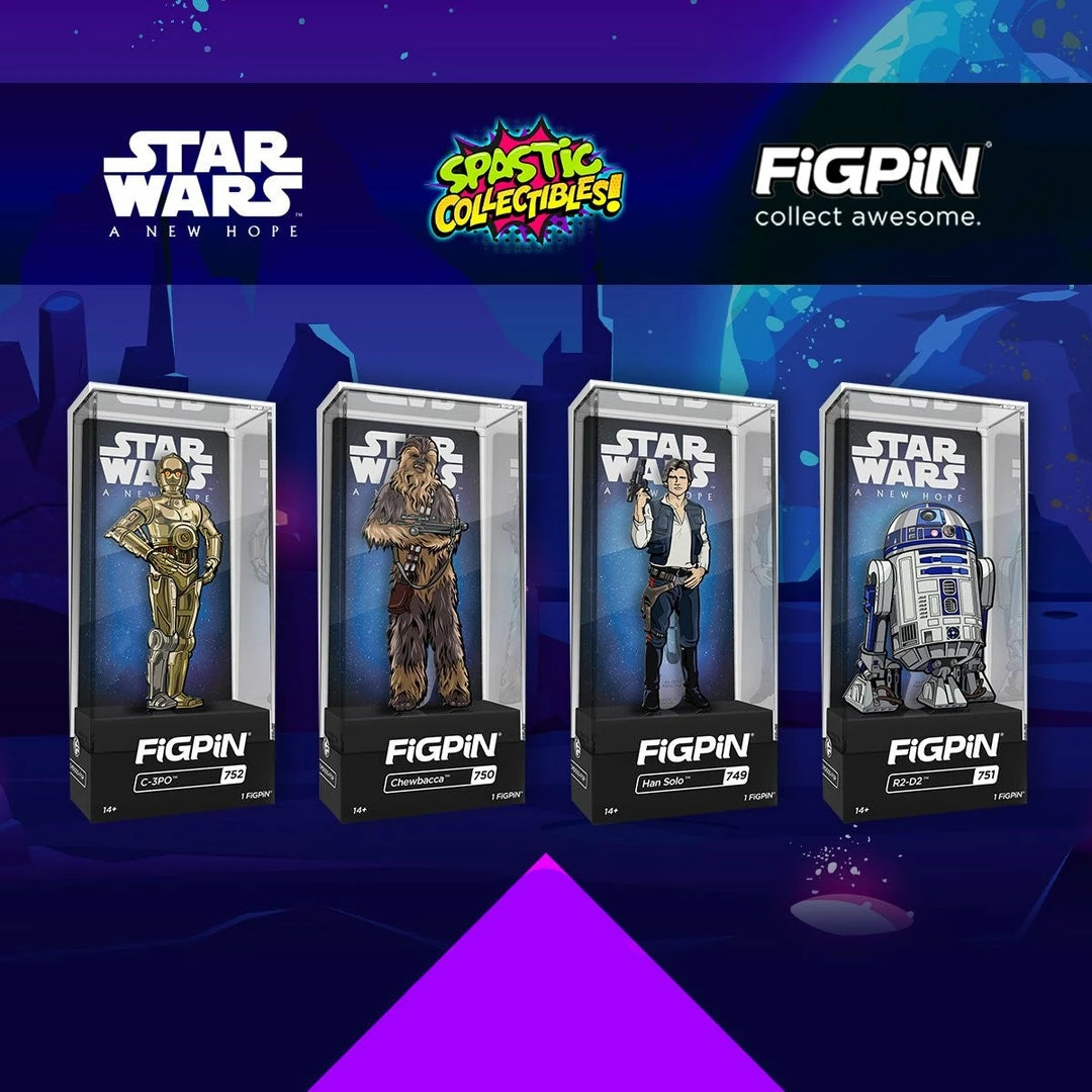 Best Pirce π Spastic Pops FiGPiN Classic Star Wars: A New Hope Wave 2 - Set Of 4 (1ST EDITION LE6K) All In Stock! π 3 Spastic Pops FiGPiN Classic Star Wars: A New Hope Wave 2 - Set Of 4 (1ST EDITION LE6K) All In Stock!