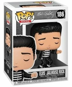 Spastic Pops Funko Pop! Rocks Elvis Presley Set Of 4: Elvis '68 Comeback Special Glitter #188 Elvis '68 Comeback Special #188 Elvis Jailhouse Rock #186 Elvis Blue Hawaii #187 In Stock!