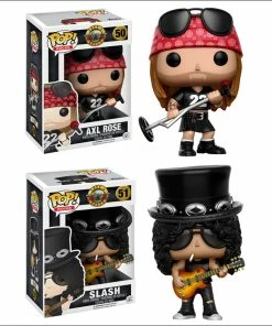 Spastic Pops In Stock! Funko Pop! Rocks Guns N Roses Set Of 2: Slash #51 Axl Rose #50