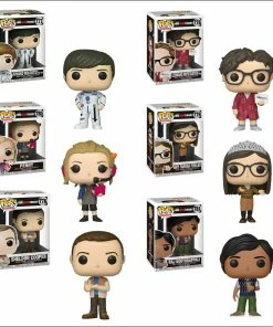 Spastic Pops Funko Pop! Televison Big Bang Theory Set Of 6: Sheldon Cooper #776 Howard Wolowitz #777 Leonard Hofstadter #778 Amy Farrah Fowler #779 Penny Hofstadter #780 Raj Koothrappali #781