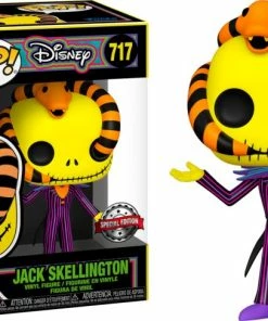 Spastic Pops In Stock: Pop! Disney: TNBC NBC Nightmare Before Christmas - Jack Skellington With Snake Blacklight (Special Edition Exclusive)