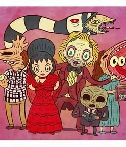 Spastic Pops JELLYKOE: "Beetlejuice Wedding" 8 X 10 Limited Edition Print Designer Brands!