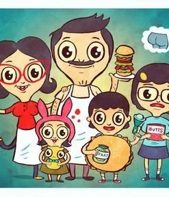 Spastic Pops Designer Brands! JELLYKOE: "Bob's Burgers" 8 X 10 Limited Edition Art Print