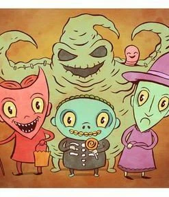 Spastic Pops Designer Brands! JELLYKOE: "Lock, Shock, Barrel, And Oogie" 8 X 10 Limited Edition Print