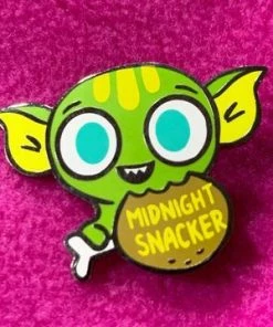 Spastic Pops JELLYKOE: “Midnight Snacker” Hard Enamel Pin Designer Brands!