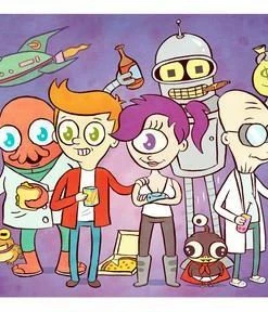 Spastic Pops Designer Brands! JELLYKOE: "Planet Express Ship" 8 X 10 Limited Edition Print