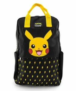 Spastic Pops Designer Brands! LOUNGEFLY: Pokemon Lightning Bolt Pikachu Nylon Backpack