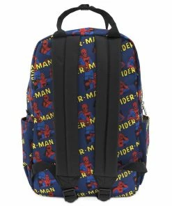 Spastic Pops LOUNGEFLY: Spider-Man Classic Nylon Backpack Designer Brands!