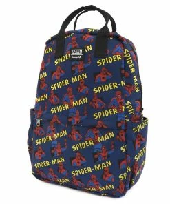 Spastic Pops LOUNGEFLY: Spider-Man Classic Nylon Backpack Designer Brands!