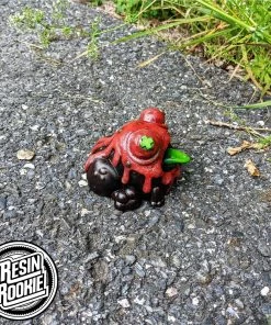 Spastic Pops SUNS OUT BUNS OUT Custom 1 Of 1 Ributt Vinyl Figure: "Bleeding Frog" By Resin Rookie