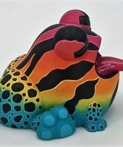 Spastic Pops SUNS OUT BUNS OUT Custom 1 Of 1 Ributt Vinyl Figure: “Rainbow Poison Dart Toad” By Kendra Thomas Designer Brands!