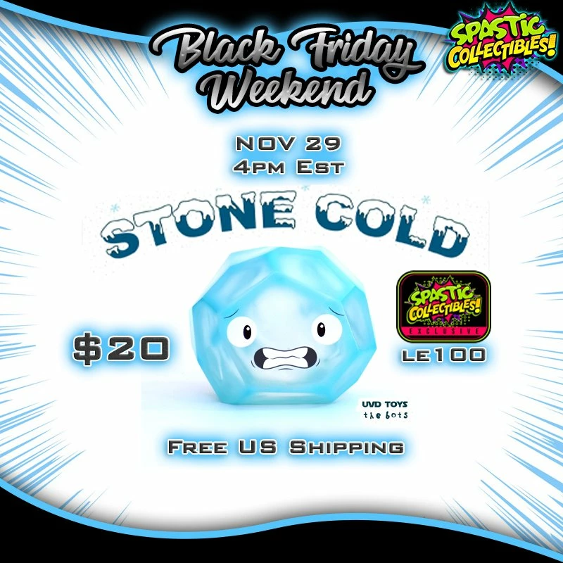 Best deal ❤️ Spastic Pops UVD TOYS: LE100 "Stone Cold" Coal UVD Toys X The Bots Spastic Collectibles Exclusive Designer Brands! 🎉 15 Spastic Pops UVD TOYS: LE100 "Stone Cold" Coal UVD Toys X The Bots Spastic Collectibles Exclusive Designer Brands!