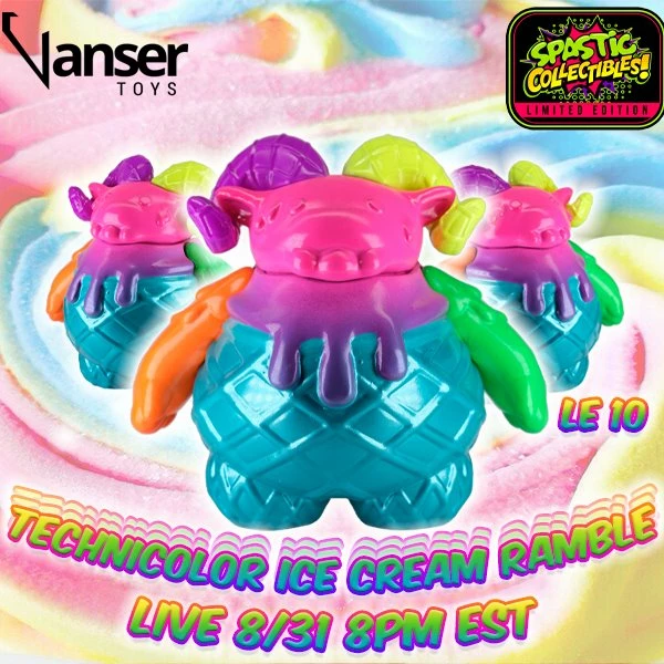 Flash Sale π Spastic Pops VANSER TOYS Technicolor Ice Cream Ramble 3.5in Figure Spastic Collectibles Exclusive LE10 FREE US SHIPPING π― 3 Spastic Pops VANSER TOYS Technicolor Ice Cream Ramble 3.5in Figure Spastic Collectibles Exclusive LE10 FREE US SHIPPING